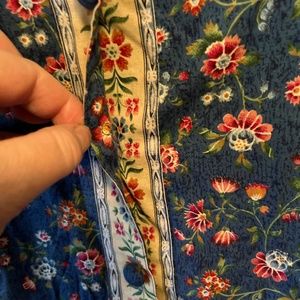 Ann Tonelli NWOT Anokhi style floral sleeveless cotton dress